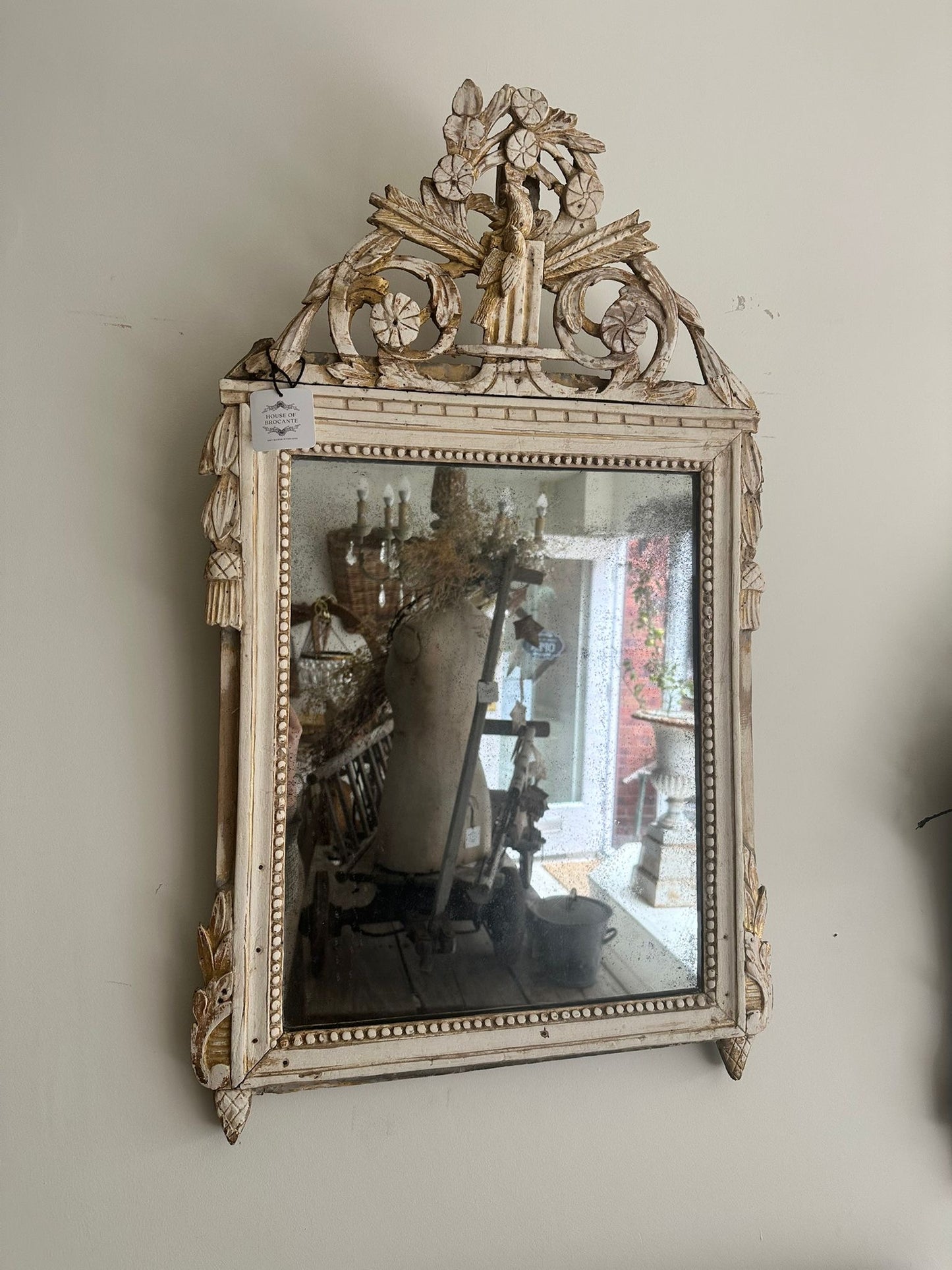 Early 19th Century French marriage mirror.